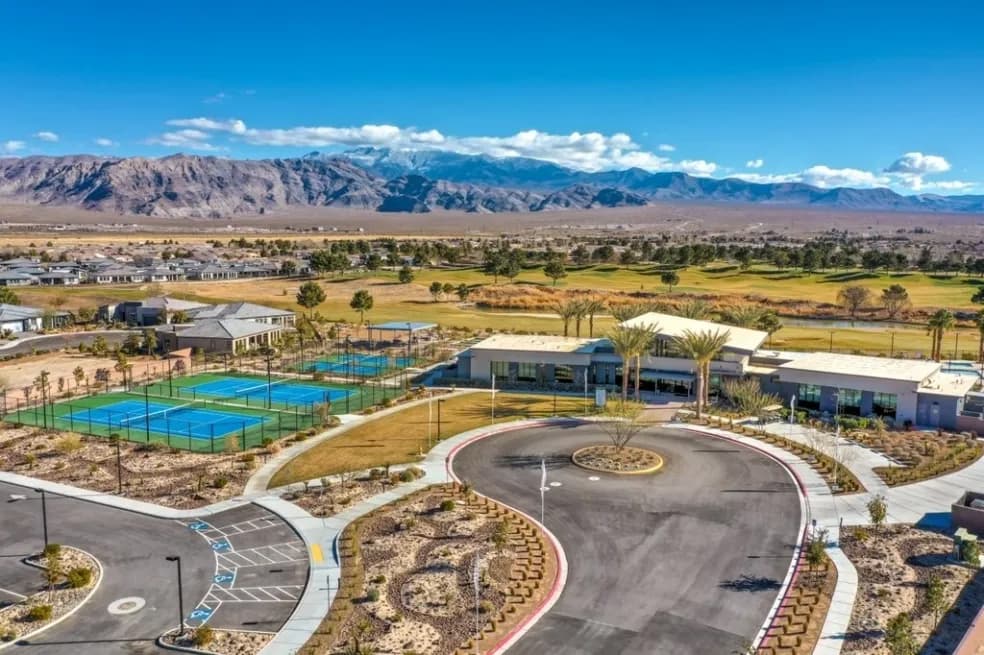 Community recreation center with tennis and pickleball courts